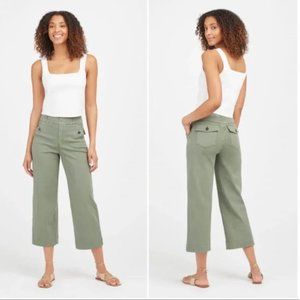 Spanx Stretch Twill Cropped Wide Leg Pants